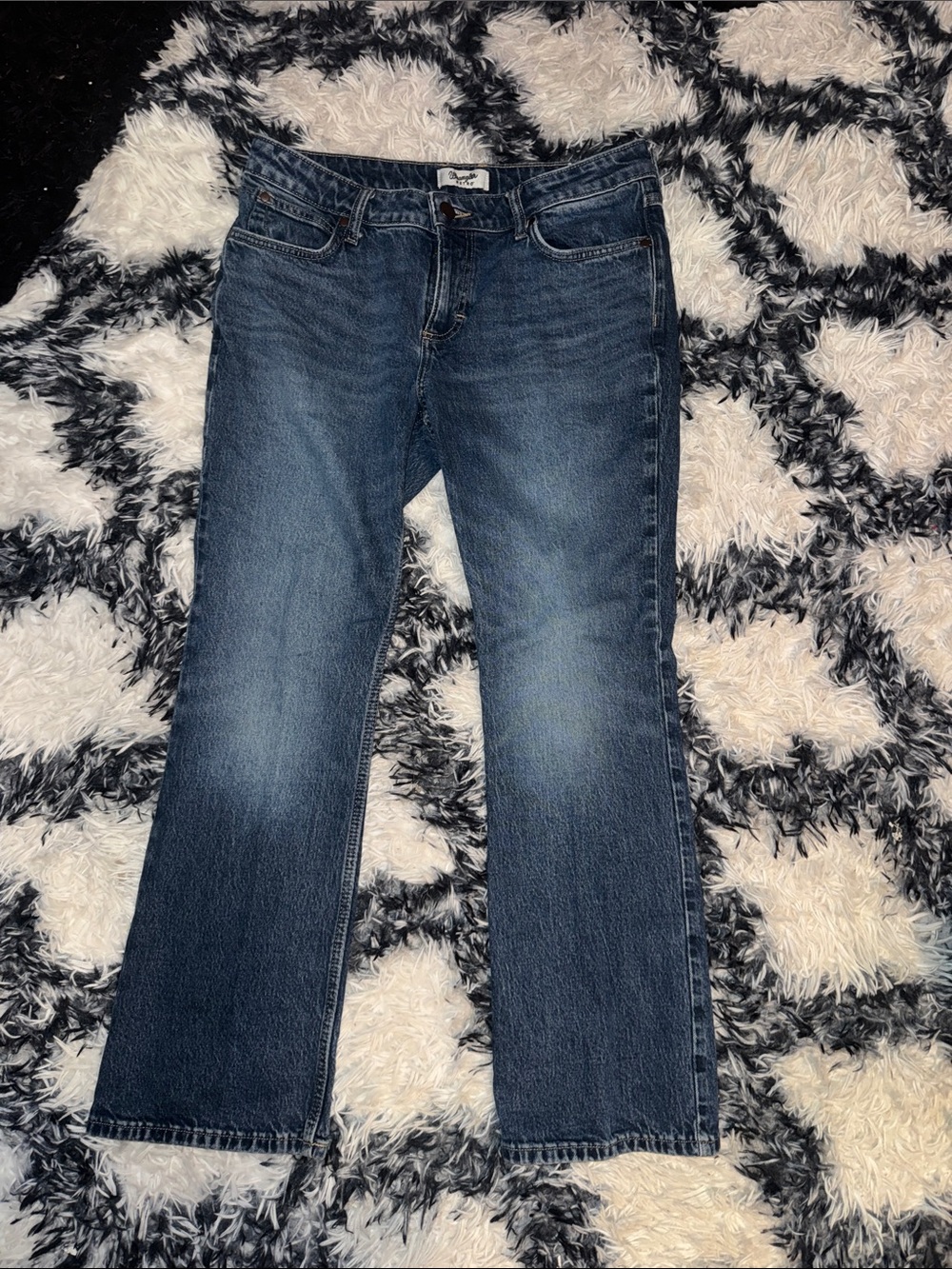 Women's Dark Blue Flare Jeans - Classic Flared Denim